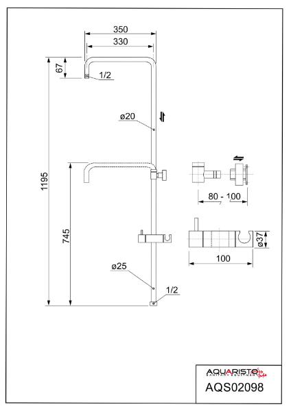 Fornax TO SET FOBG 2 sprchový komplet